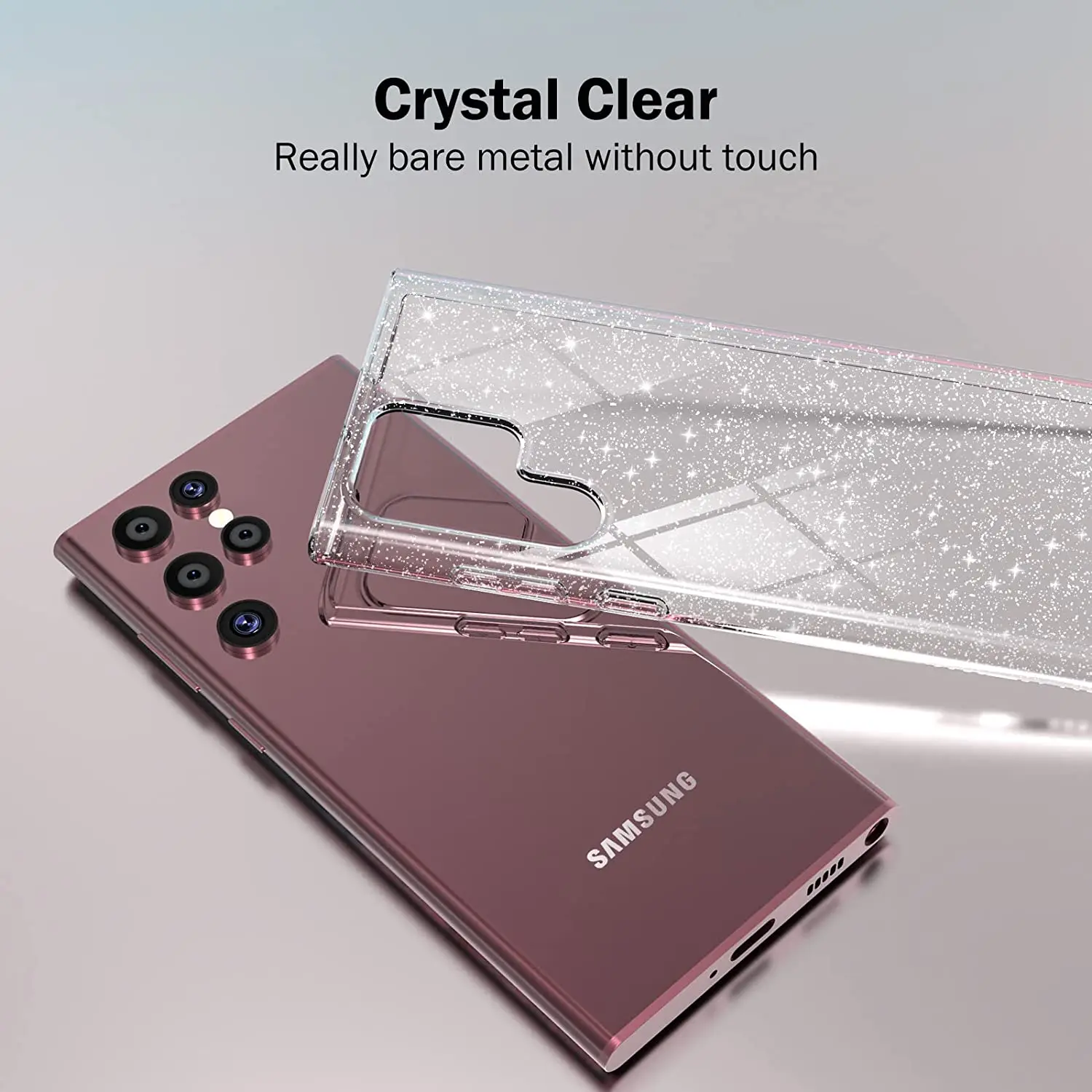 Glitter Sparkle Klare Telefon Fall Für Samsung Galaxy S23 S22
