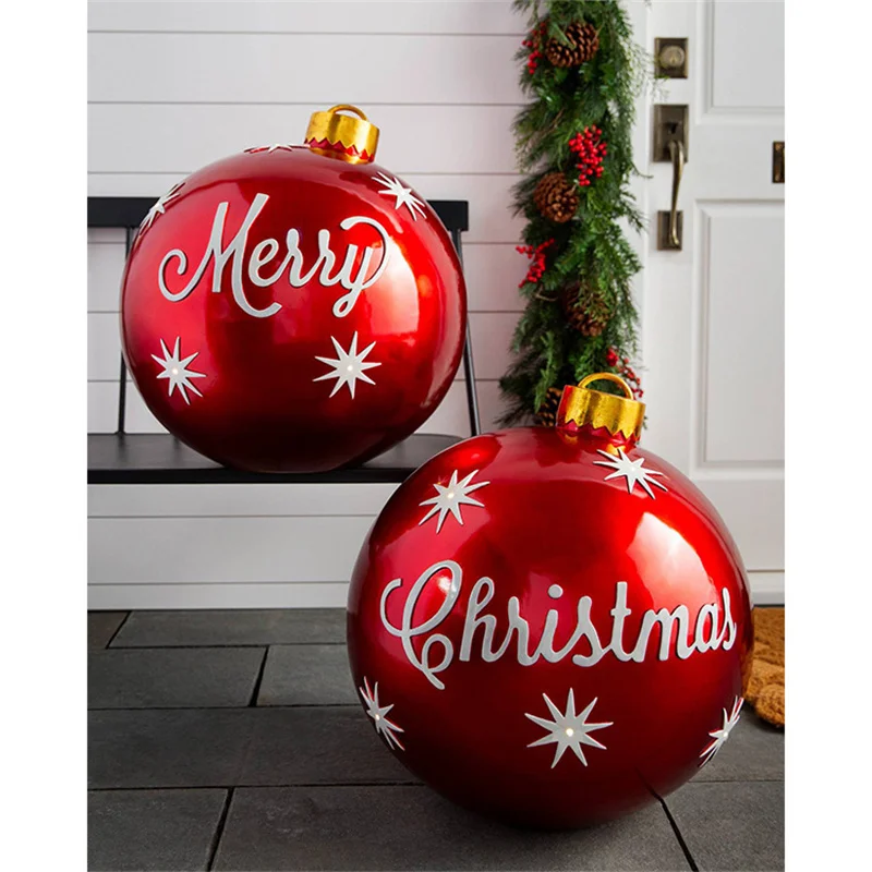 Boules de Noël gonflables en Pvc extra-larges, Boule de liquidation des décorations de Noël