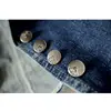 PTKPCC Casual Female Tops Women Denim Vest Jacket Spring Autumn Clothes Sleeveless Short Jeans Waistcoats Single-Breasted 5XL 6