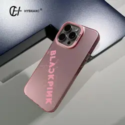 Stylish South Korean Girl Group - Inspired Phone Case with Silver IMD Design - iPhone 12 Mini (Pink10)