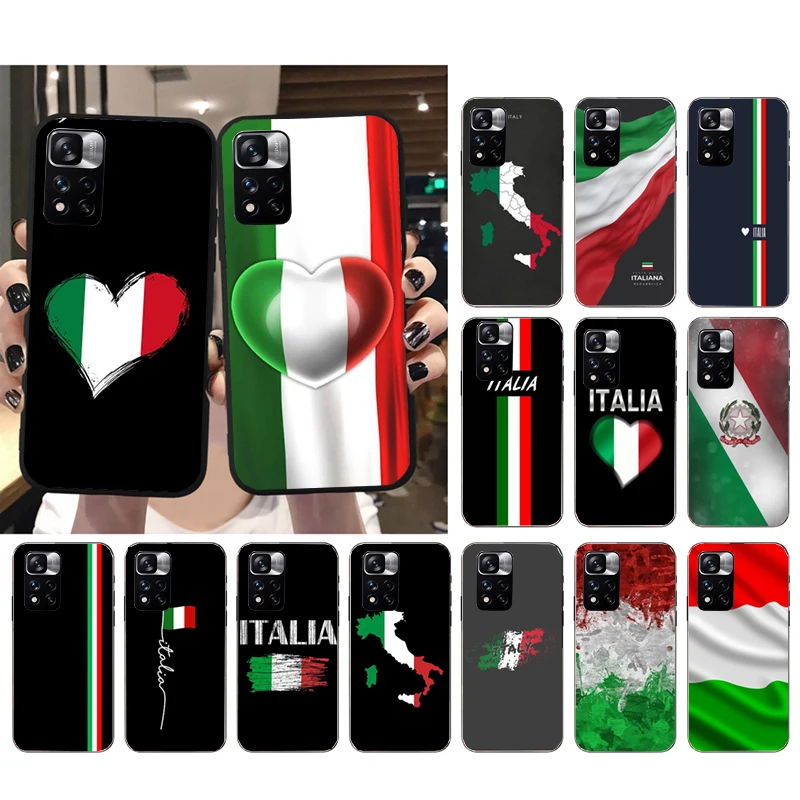 

Italy Flag Phone Case for Xiaomi Redmi Note 12 Pro 11S 11 10 Pro 10S Redmi Note 12S Redmi 10 9 9C Funda