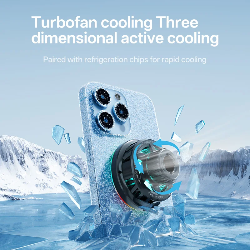 Car RGB Light & Cooler & 15W Magnetic Wireless Charger Stand For Magsafe iPhone 17 16 15 14 13 12 Pro Max Fast Charging Station