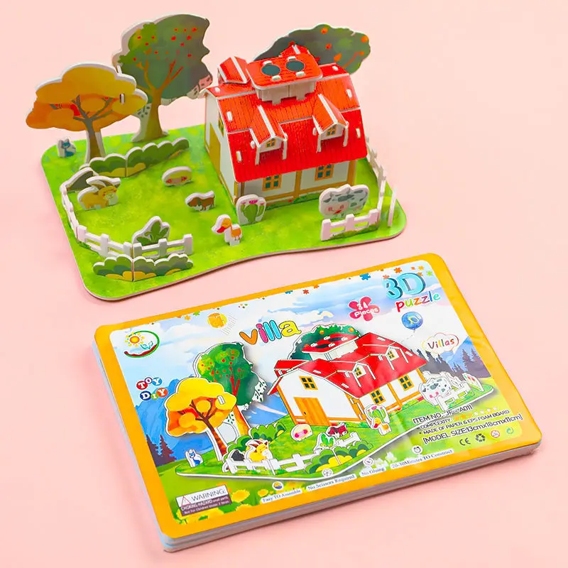 Children's Kindergarten Flower Shop Diy Assembling Model Paper Mold Educational Toys Puzzle Children's Gifts P025