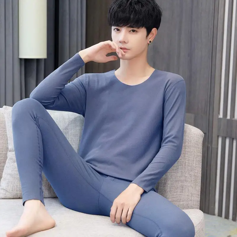 Children Underwear Suits Cotton Tank Underwear Autumn/Winter Teenagers Solid Color Set German Velvet for Men and Women Thermal Underwear Thick Underwear 12+y