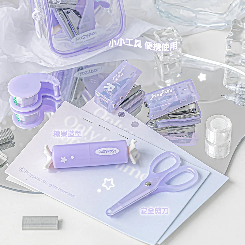 Office Supplies Set 4Style 1Pc/bag Efficiency Tool Set jelly feel handbook tools stationery seven pieces set blind box organizer bag