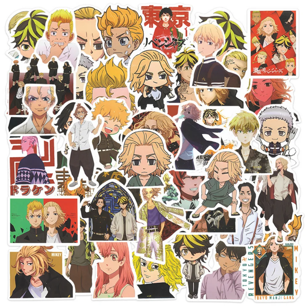 

10/52Pcs Tokyo Revengers Anime Cartoon Stickers Decals DIY Laptop Phone Luggage Computer Car Waterproof Sticker for Kids