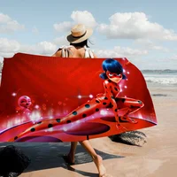 L-Ladybugs Beach Towels Shower Towel Sauna Travel Spa Microfiber Quick Dry Gym Accessories Cute Room Decor 1