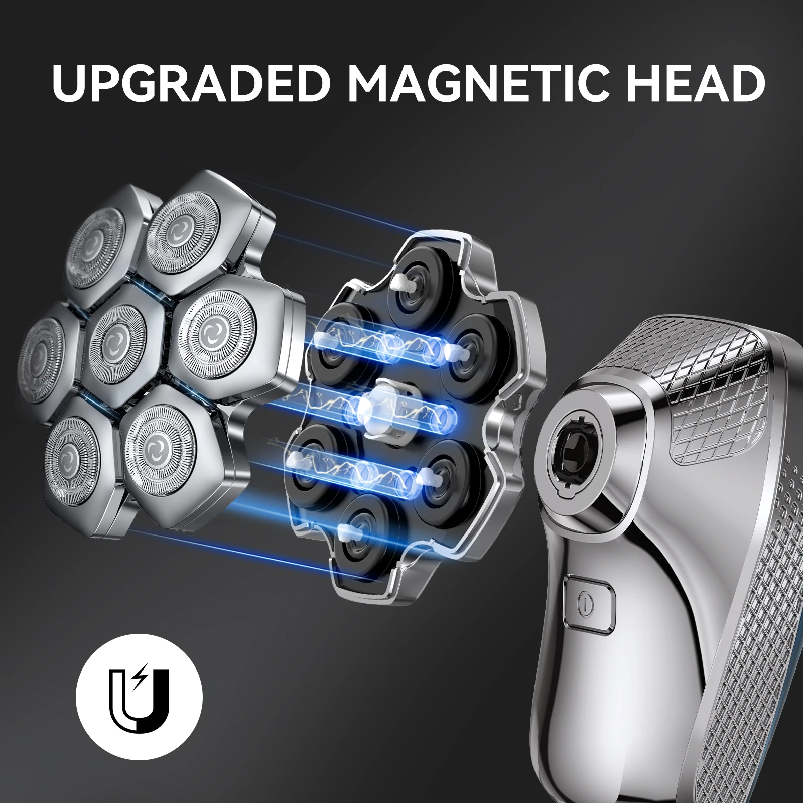 Kensen Razor Head Replacement For S18 5 in 1 Shaver Magntic Head Floating Washable 7D Shavers Beard Hair Trimmers Cutter Blades electric shaver,electric razor,shaver blade head