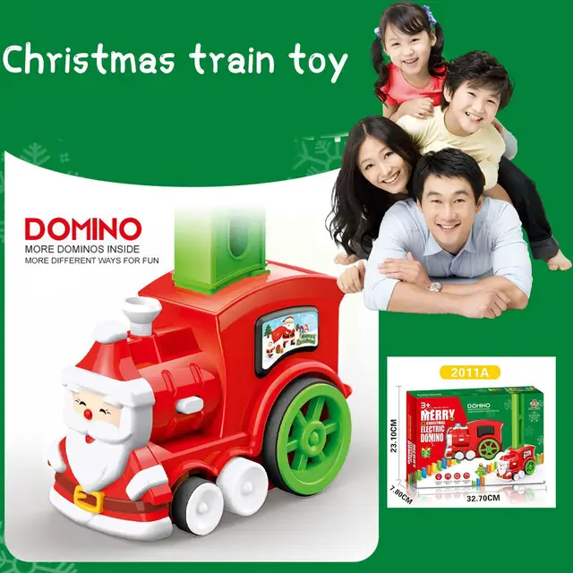 Christmas Train Electric Domino Toys Christmas Tree Decoration Railway Car Train Track For Kids Toys E5s1 6
