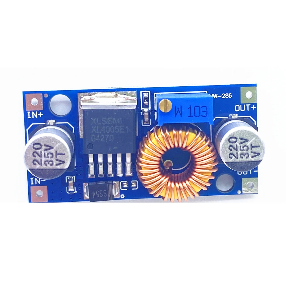 XL4005 및 DSN5000 DC-DC 조정 가능한 스텝다운 모듈 - 5A 75W, LM2596보다 우수함, 고전류 요구 사항용
