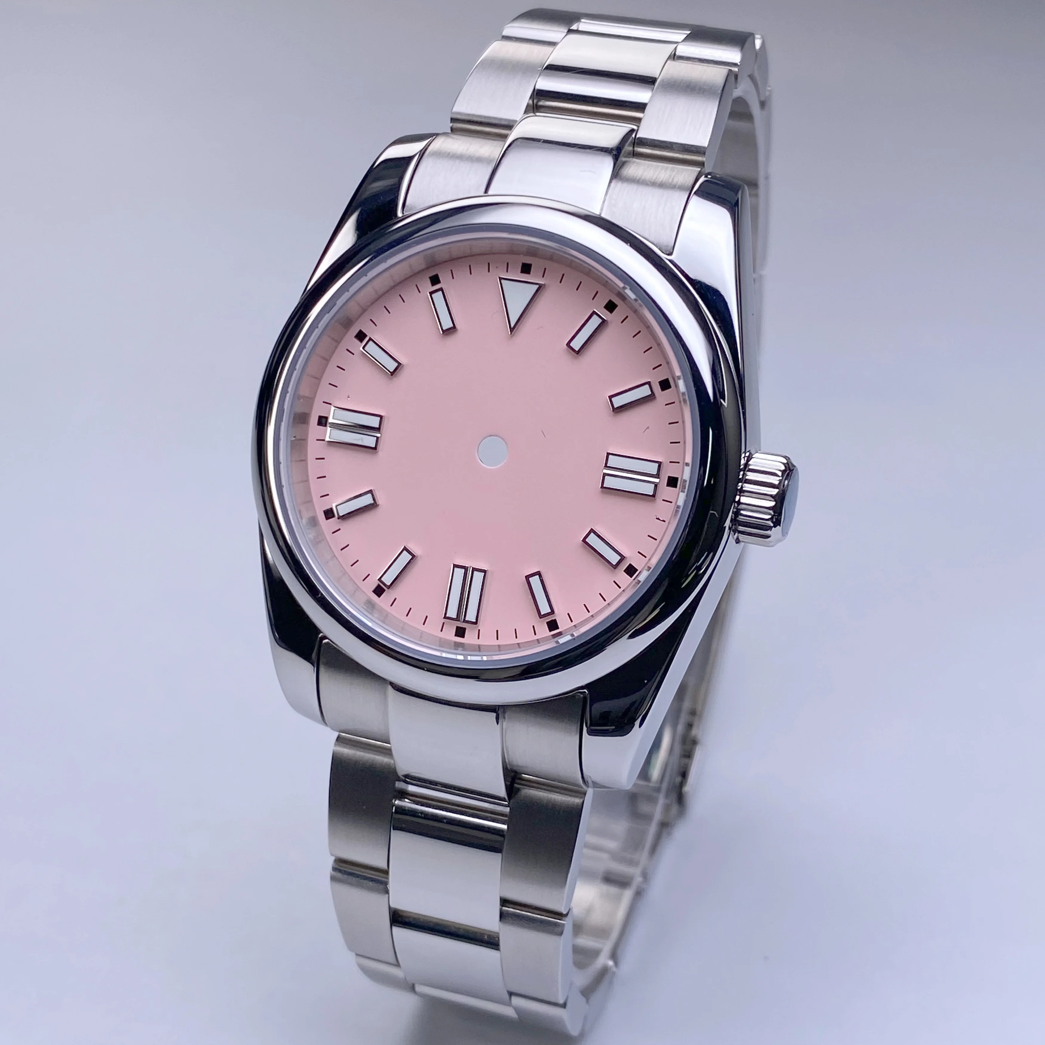 カスタム36mm nh35 mod ピンクダイヤル カスタム36mm nh35 mod ピンクダイヤル Pink Dial Seiko Datejust Mod
