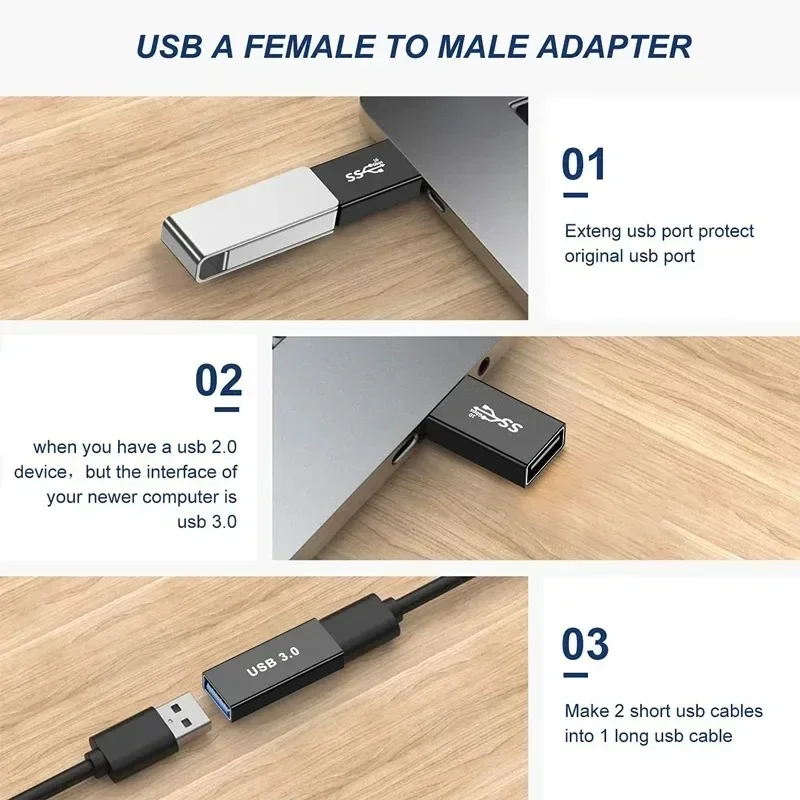 Universal USB 3.0 OTG Type C Adapter USB C Male to USB-A Male Female Converter for Macbook Huawei Xiaomi Samsung Ipad Connector 4