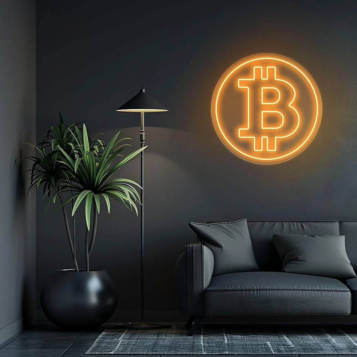 Bitcoin Neon Sign Trading Neon Sign Trader Gift Office Wall Decor ...