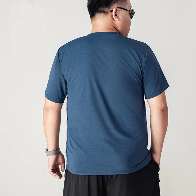 Summer plus size T Shirt 17XL 16XL men's ice casual Solid short-sleeved loose Short sleeve body shirt top 15XL Quick dry 275KG 2