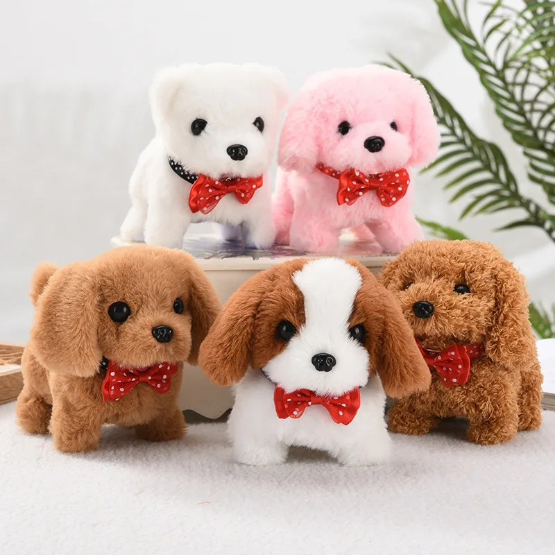 

Realistic Plush Simulation Smart Dog Children Toy Can Walking Electric Plush Robot Pet Dog Brain Game Parent Child Interaction