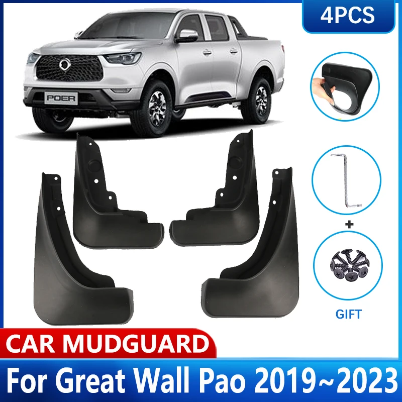 Car MudFlaps For Great Wall Cannon Accessories GWM Pao Poer 2019~2023 Front  Rear Wheel Mud FlapsFender Mud Guard Splash Mudguard - AliExpress