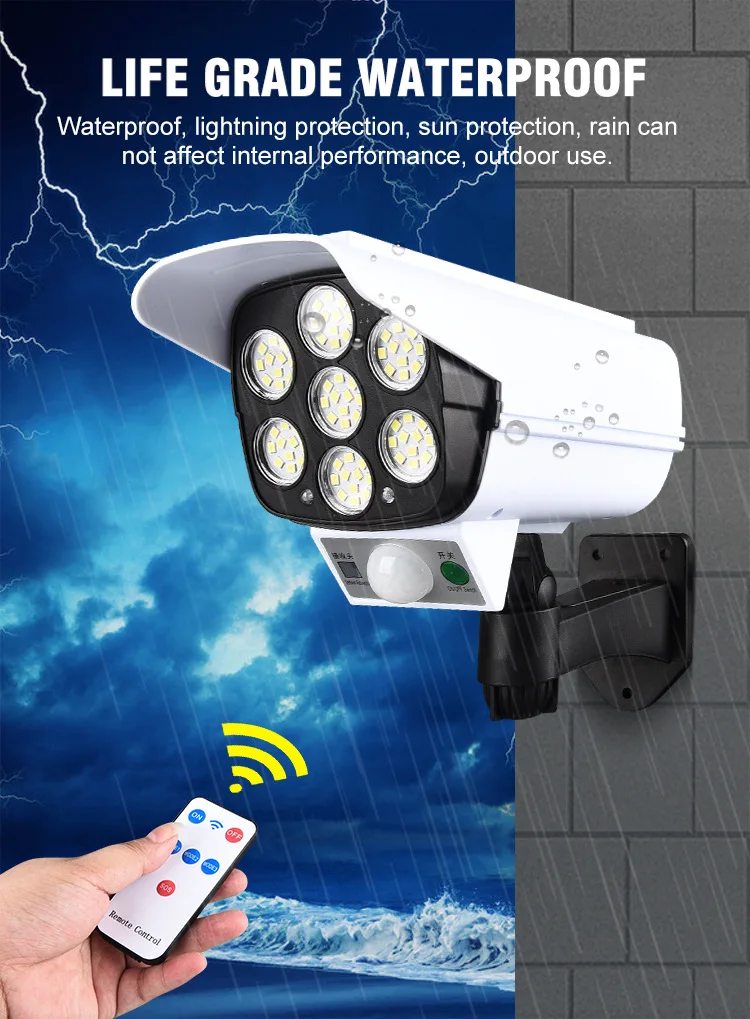 Waterproof feature of a solar motion LED light