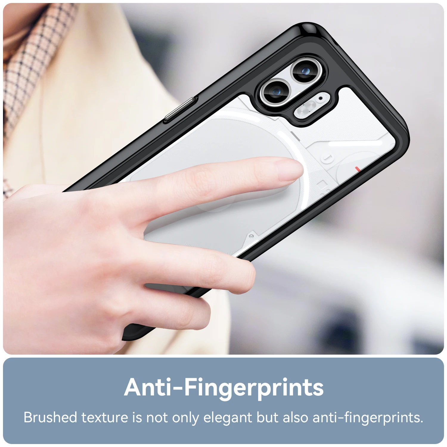 Custodia KNOXS Per Nothing Phone 2A, Trasparente Anti Ingiallimento, TPU Antiurto Paraurti E Dorso In PC, Sottile E Leggera - 5