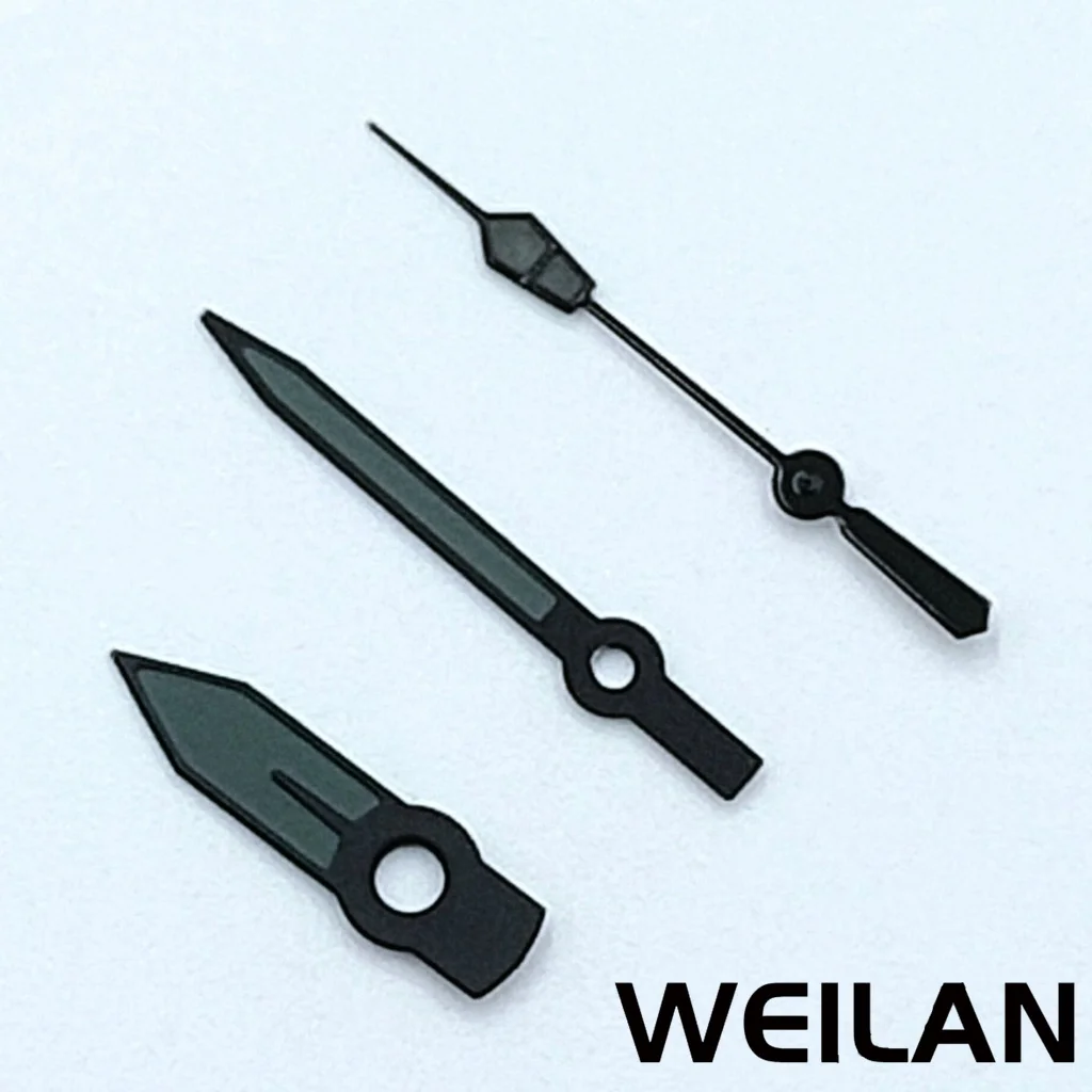 Silver Black Luminous Watch Hands