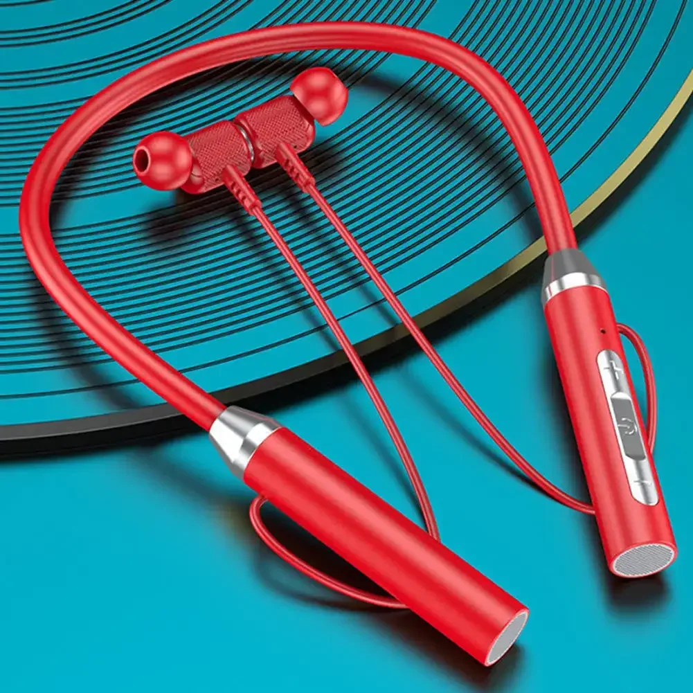 Bluetooth 5.0 Wireless Headphones Neckband Earphones Silicone Hifi 9D Stereo Sports Headset Halter Waterproof Magnetic Earbuds