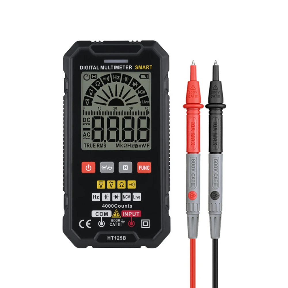 Digital Multimeter HT125A HT125B Automatic Multimetro AC DC 600V
