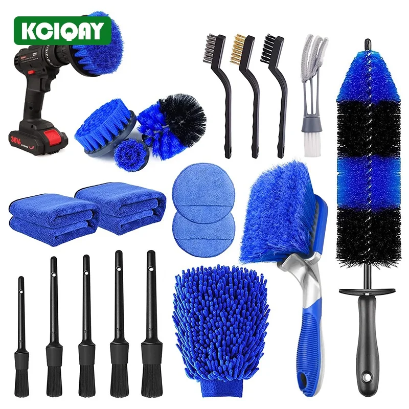

3-31Pcs Drill Brush Attachment Set Car Auto Detailing Brush Kit All Purpose Power Scrubber Cleaning Brush For Bathroom Kitchen
