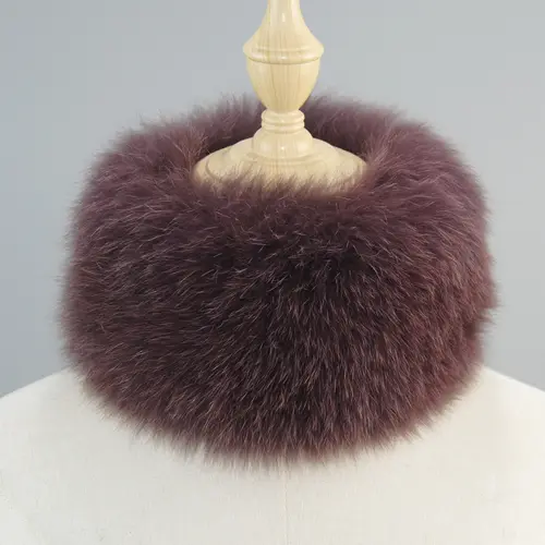 2026 Hot Sale Women Real Fox Fur Scarf Fur Headbands Good Elastic Winter Luxury Neck Warmer Natural Fur Mufflers Ring Scarves - Image 7