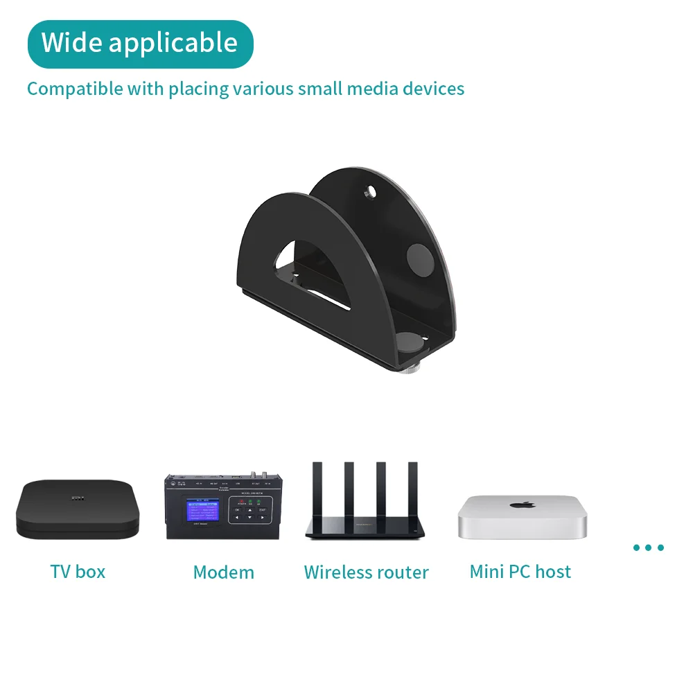 Adjustable Small Device Wall Mount Holder Adhesive Stand Apple TV Router Modem TV Box Mini PC Host Other Media Players security wall mount bracket security camera stand camera holder stand camera holder webcam stand security camera bracket camera mount panel camera mounting base security camera mount phone holder stand