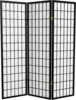 Wp60-Blk-3P Folding Screen, 3 Panel, Black 1