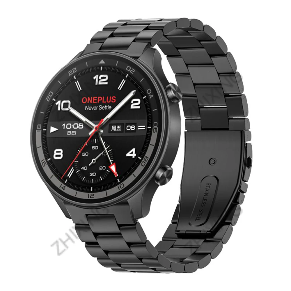 Sleek Stainless Steel Business Wristband - 22mm Watch Strap Bracelet