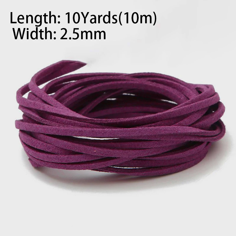 Faux Suede Cord 10 Meters 3mm Flat Faux Suede Braided Cord DIY Handmade Beading Bracelet