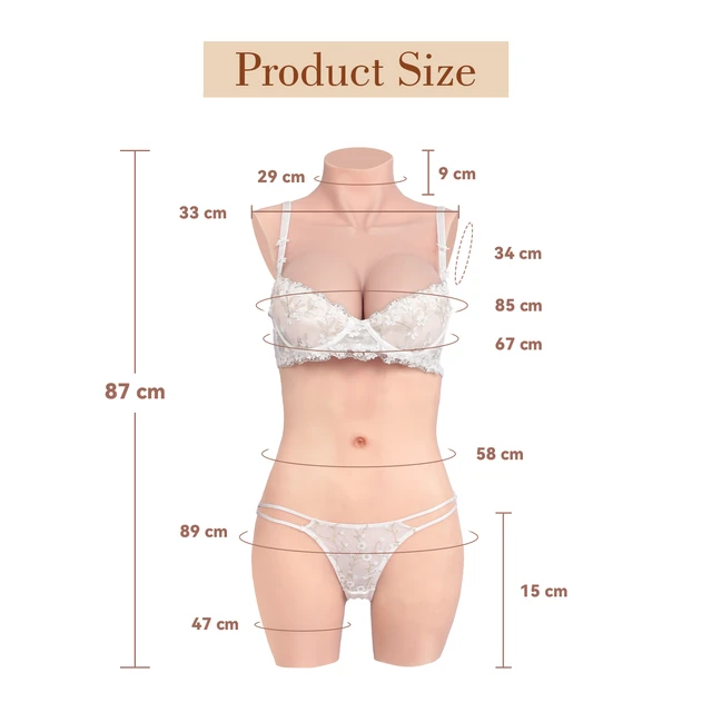  Crossdressing Apparel Male to Female Bodysuit, Silicone Breast  Forms Fake Vagina Panties Jumpsuit for Crossdresser Fake Boobs C/D/E Cup  (#2,C Cup+Silicone) : Clothing, Shoes & Jewelry