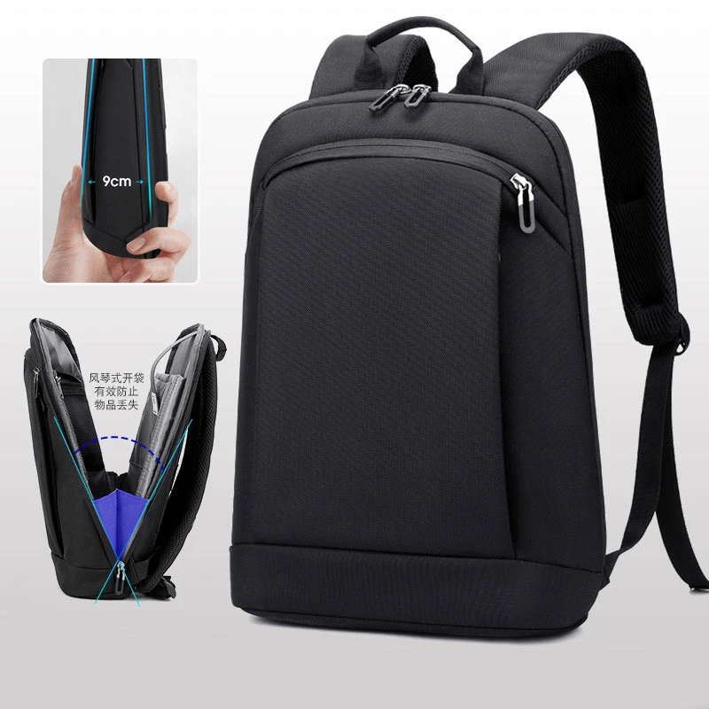 New Thin Laptop Backpack Men Bag 15.6 Inch Office Work Women Backpacks
