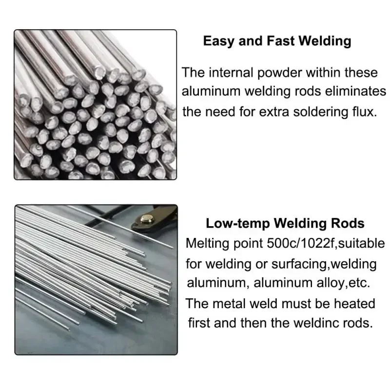 Aluminum Core Welding Rod Cored Wire Rod Solder 5-10Pcs for Propane Torch