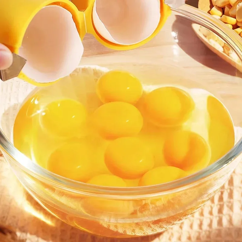 Egg Shell Opener and Cutter Egg Shell Opener Egg Cutter Cracker Gadget Handheld Eggs Breaker Household Eggs Cracker and Separator Kitchen Tools