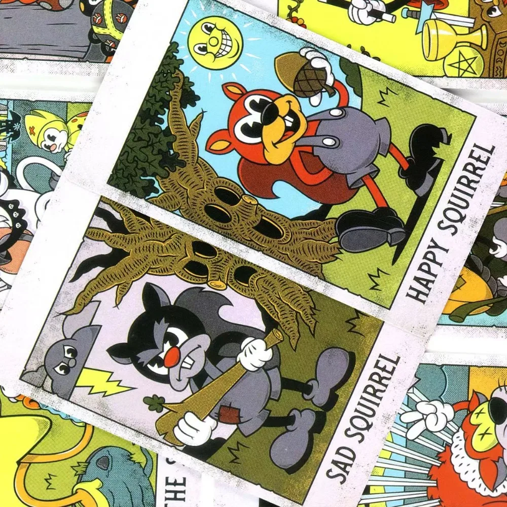 10.3*6cm Mystical Medleys Tarot Deck: A Vintage Cartoon Tarot Deck 78 Pcs Cards 5