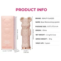 Rouge à lèvres hydratant Beauty Glazed Bear, baume à lèvres coloré, rouge à lèvres nourrissant, facile à colorer, eau 6