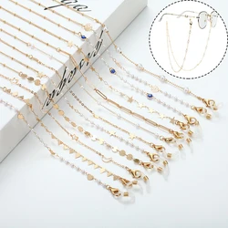 2022 Trendy Acrylic Crystal Sunglasses Chain Mask Lanyard Beaded Neckband Mask Holder Glasses Chain Fashion Jewelry for Women