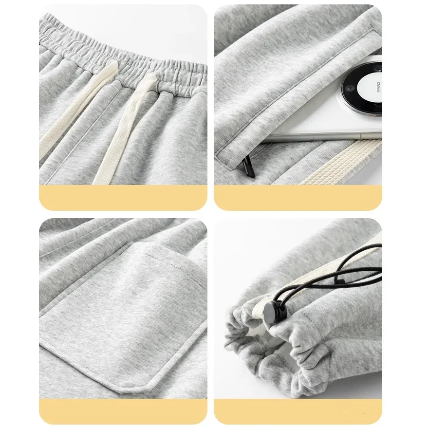 Big Tall Men Pants 200 Cm 190cm Extra Long Length Trouser Male  Straight Leg Sweatpants Winter Autumn Fleece Warm Lengthen 120cm 5