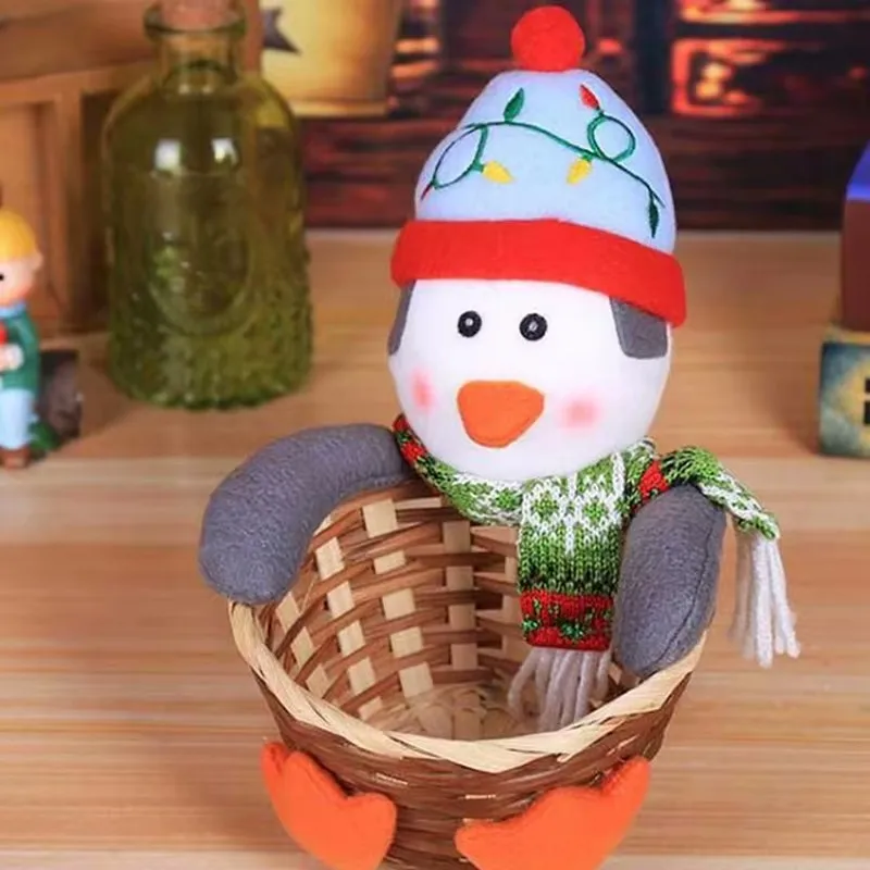Christmas Candy Packaging Merry Christmas Candy Storage Basket Santa Claus Storage Basket Christmas Candy Decoration Xmas Gifts Box