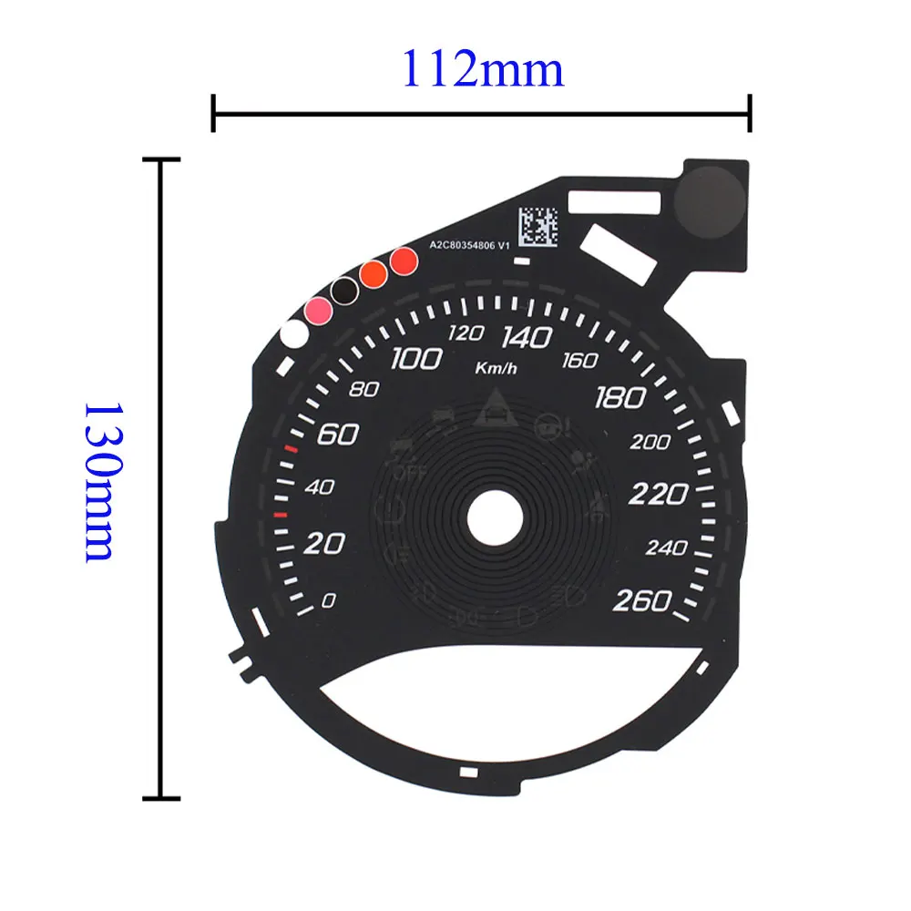 Interior Front Dash Speedometer Kilometer Decals Sticker For Mercedes BENZ GLC C Class W253 W205 C200 C300 C350 GLC260 GLC300