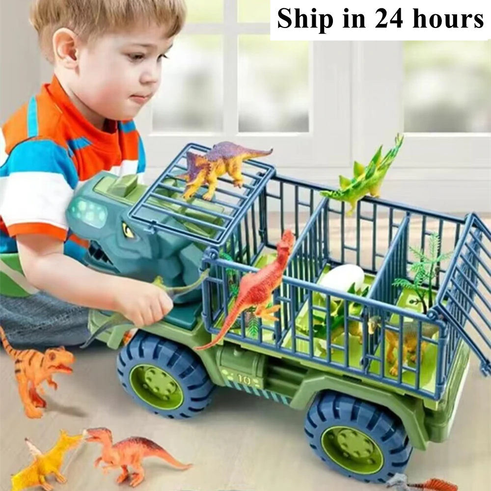 Children's Dinosaur Toy Car Large Engineering Vehicle Model Educational Toy Transport Vehicle Toys Boy Girl with Dinosaur Gift children s dinosaur toy car large engineering vehicle model educational toy transport vehicle toy boy girl with dinosaur gift