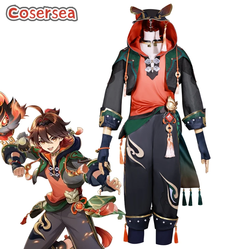 

Cosersea Gaming Cosplay Costume Game Genshin Impact Liyue Leonine Vanguard Gaming Boy Role Play Men Uniform Outfit Fullset Suit