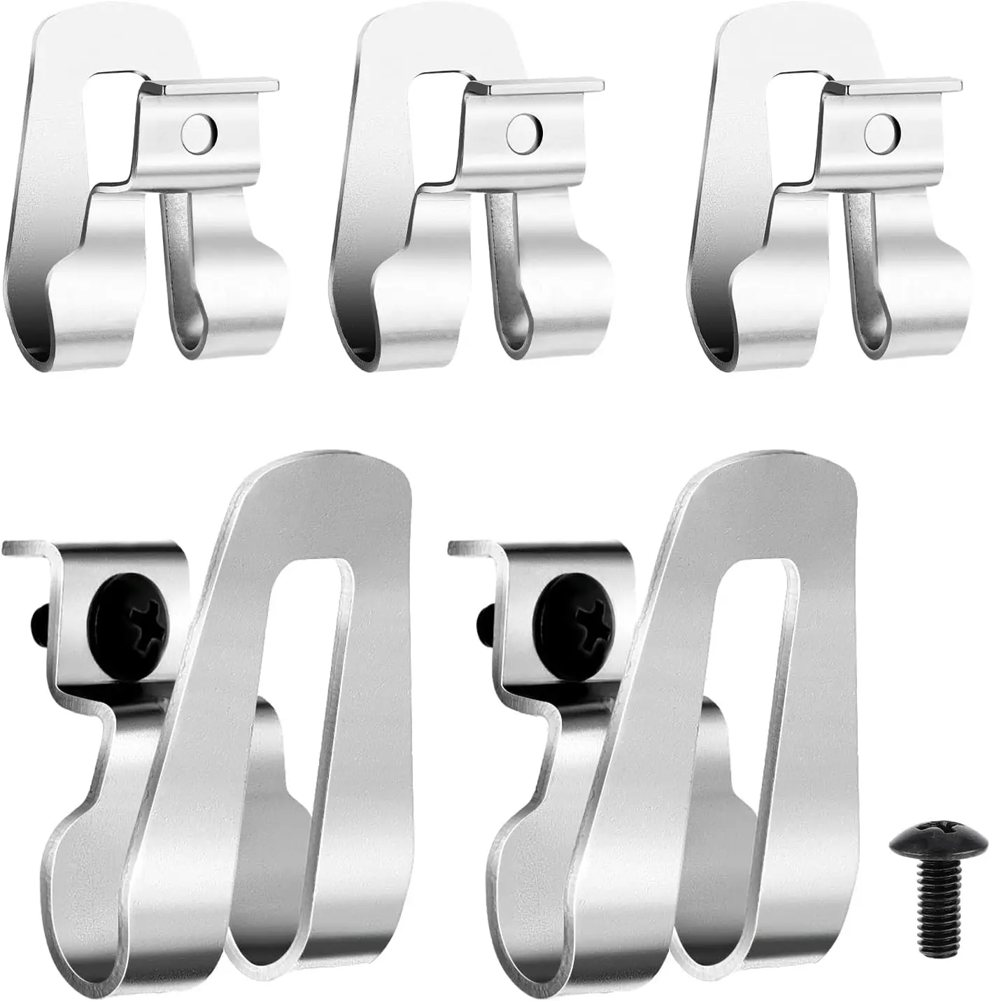 5pcs Belt Clip Hooks With Screws For Ryobi For Ridgid Impact Driver Drill Holder Stainless Steel Power Tool Part Accessories drill chuck adaptor with screws 1 2 20unf 3 8 24unf for impact wrench conversion electric drill socket adapters converters