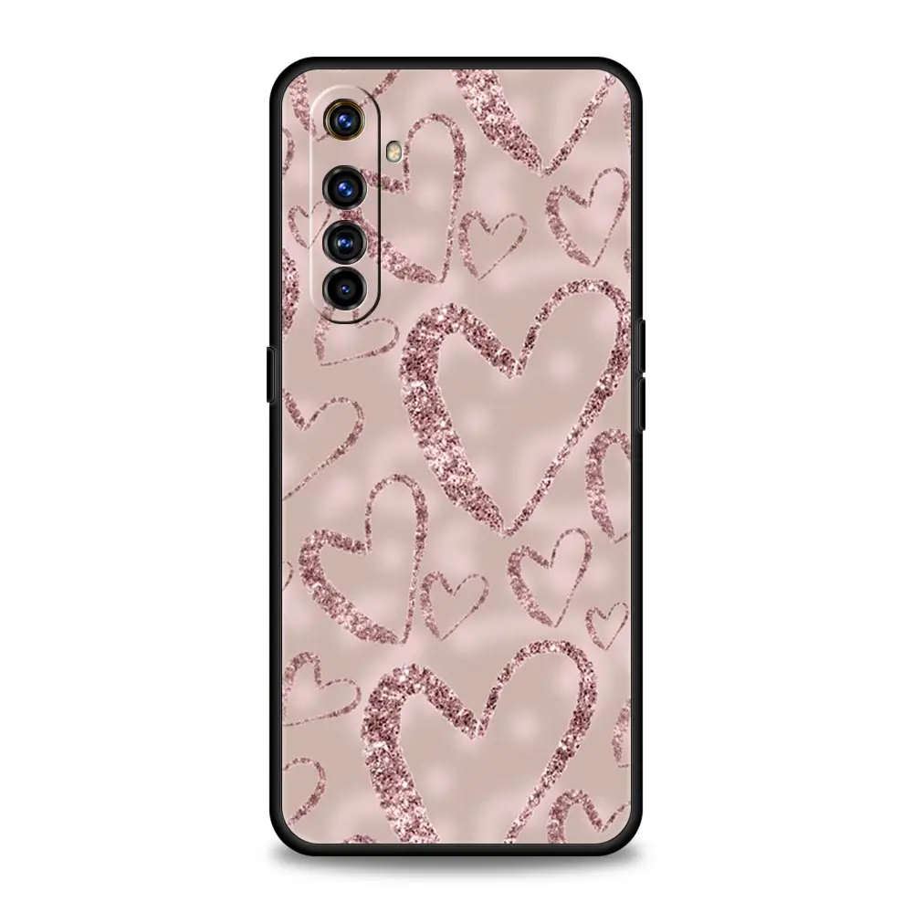 Gold Rose Love Heart Phone Case - Elegant Protective Cover