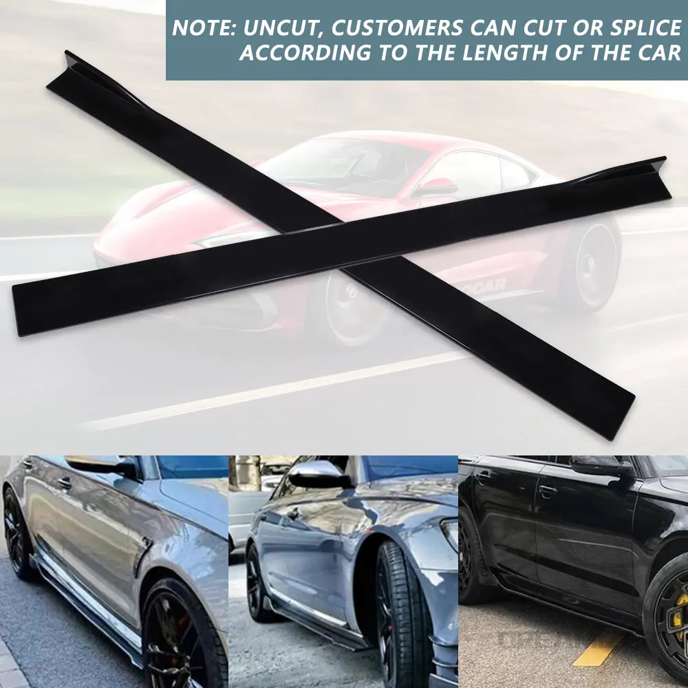 YIUIY Side Skirts Extension Rocker Panel Splitter Kit Universal