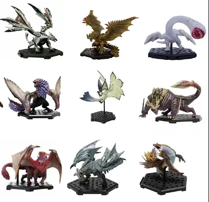 Genuine Scale Model Monster Hunter Rise of Dawn Series Male VALSTRAX Rathalos Nargacuga Velkhana Action Figure Toys