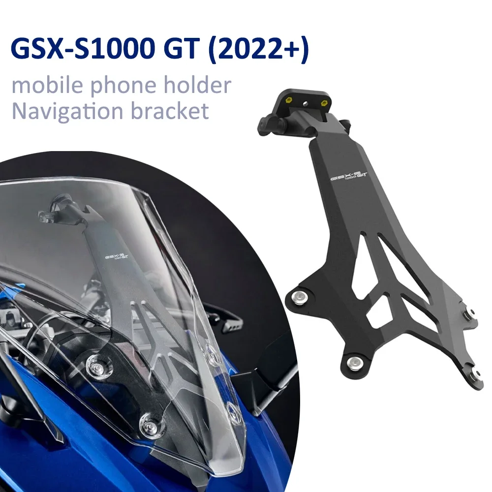 Phone Holder In Fork Stem Mount Bracket Motorcycle Navigation Bracket For Suzuki GSXR GSX-R 600 750 1000 Kawasaki NINJA 400 250 - Foto 4