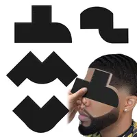 Outil de barbier réutilisable pour l'amélioration de la couleur, facile à nettoyer, avec mesure, pour aligner la barbe et marqueur de ligne de cheveux noir pour le coiffage 1