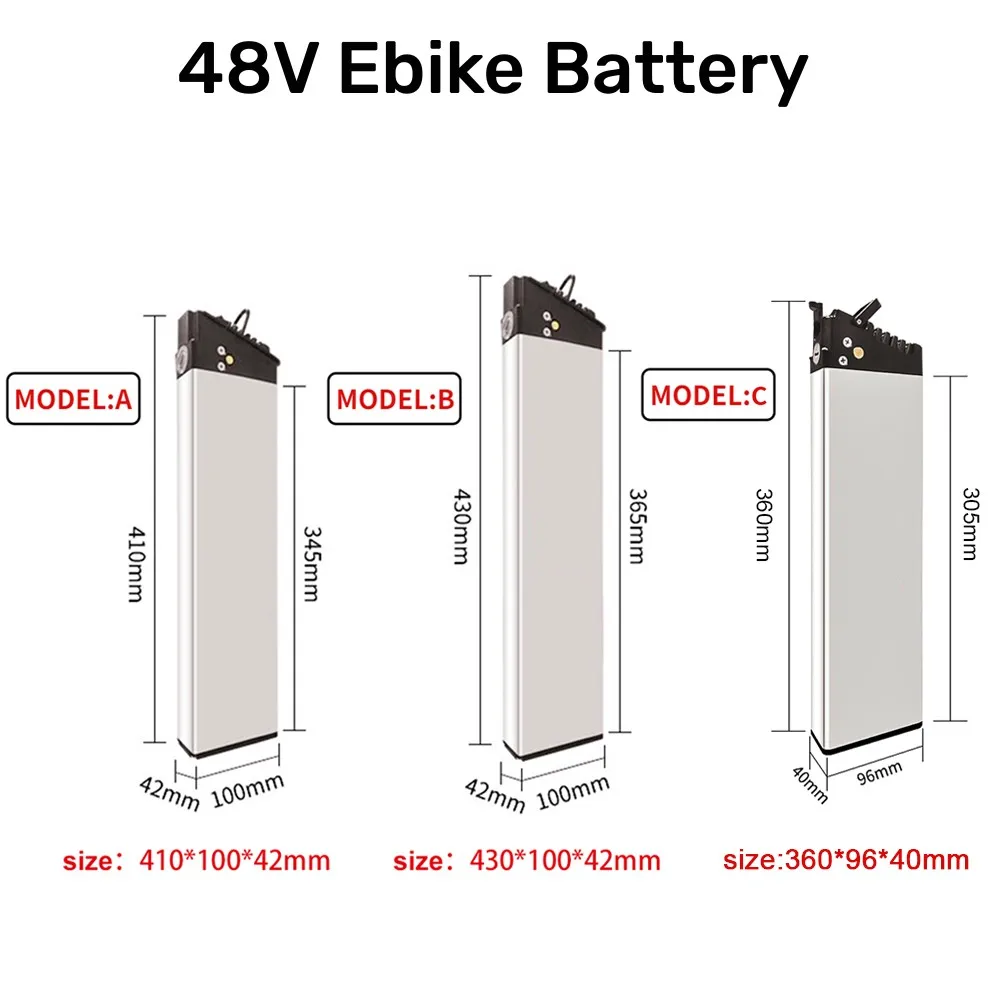 Batteria Ebike Pieghevole 48V 48V 10Ah 12Ah 14Ah Per Samebike Lo26 20 Lvxd30 Dch 006 Ebike 18650 Batteria Bicicletta Elettrica
